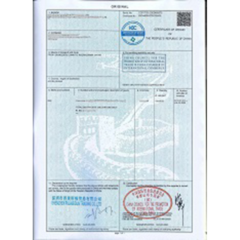 Certificate of Origin issued in China for Africa export shipments